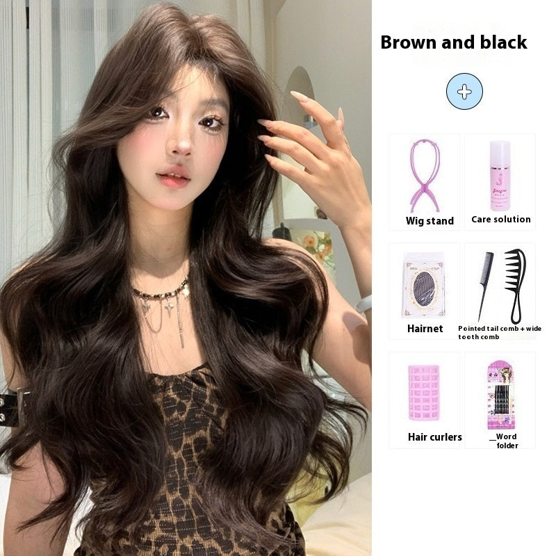 Female Full Head Daily Internet Celebrity Long Curly Wig