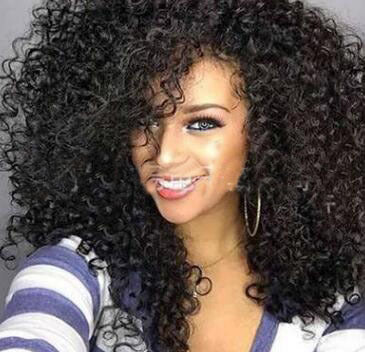 Fashion lady short curly hair chemical fiber high temperature wire small volume explosion head wig headgear