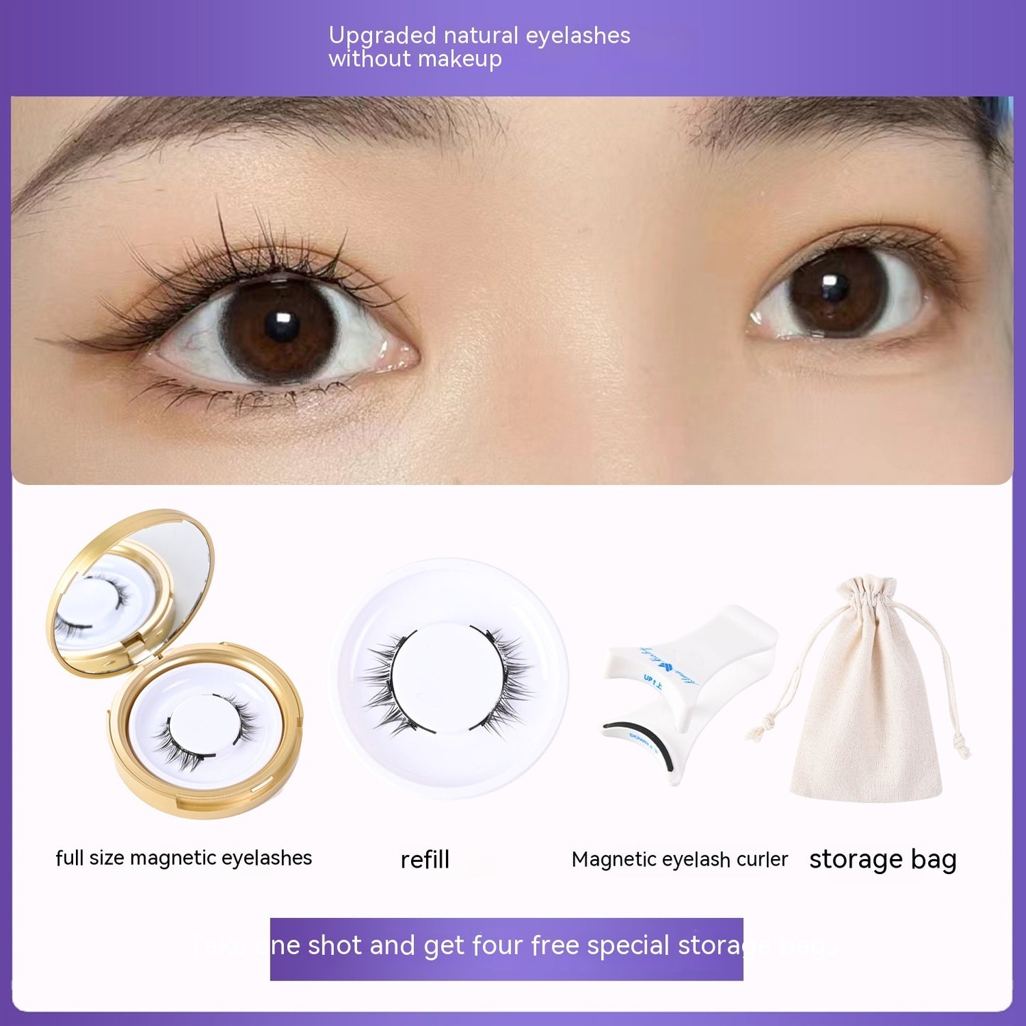 Magnetic Adhesive Free Of Little Devil False Eyelashes
