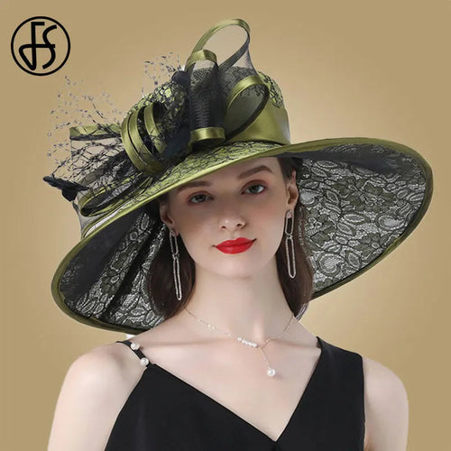 Pink Wide Brim Hats Kentucky Derby Hat For Women Elegant Church Purpe