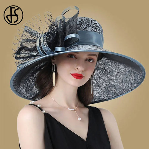 Pink Wide Brim Hats Kentucky Derby Hat For Women Elegant Church Purpe
