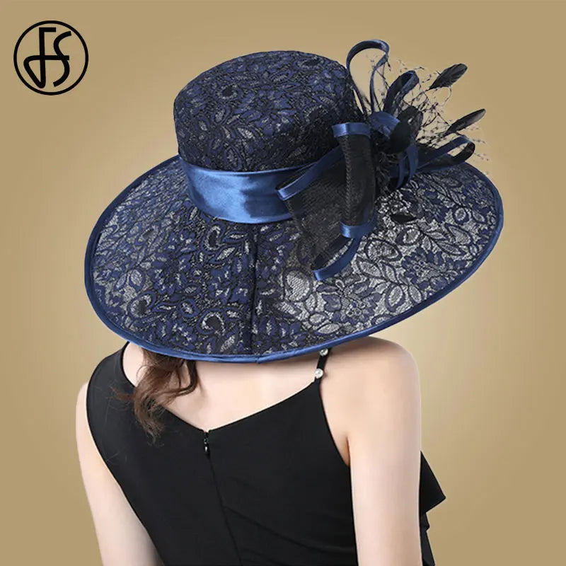 Pink Wide Brim Hats Kentucky Derby Hat For Women Elegant Church Purpe