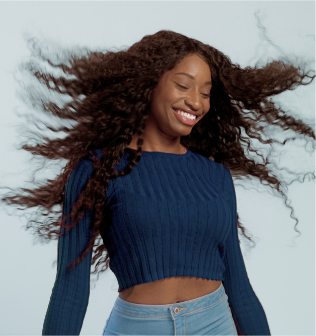 A Black Women smilling