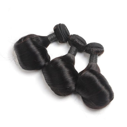 10A Grade Brazilian Egg Curl Fumi Human Hair Bundles With 4x4 Closure