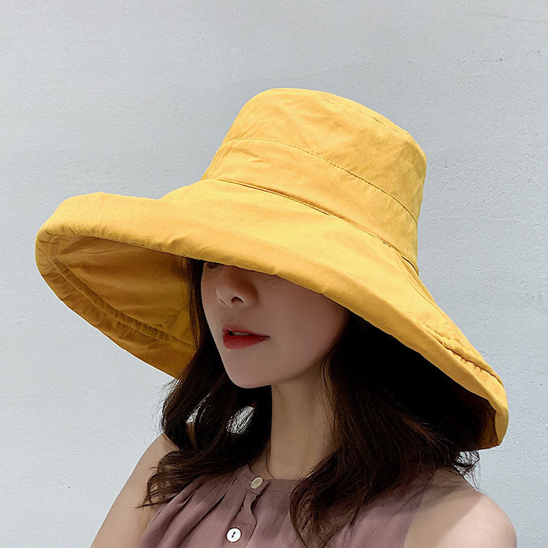 Net Red Fisherman Hat Ins Hat Female Japanese Wild Summer Korean Version Of The Tide Double-Sided Sun Hat Travel Cover Face Sun Hat