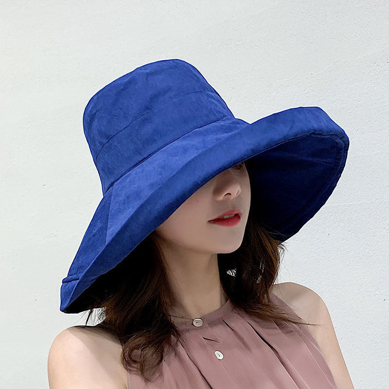 Net Red Fisherman Hat Ins Hat Female Japanese Wild Summer Korean Version Of The Tide Double-Sided Sun Hat Travel Cover Face Sun Hat