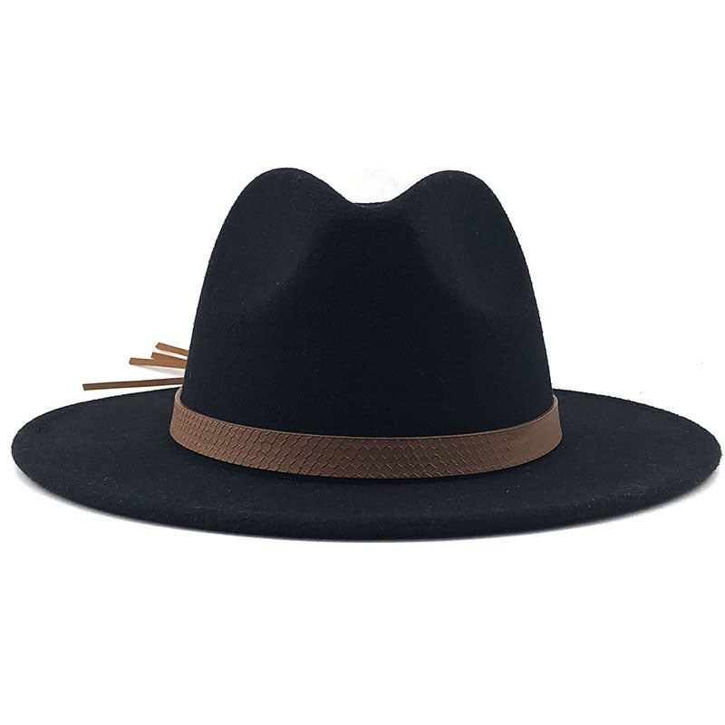 Top Hat With Flat Brim And Big Brimmed Hat
