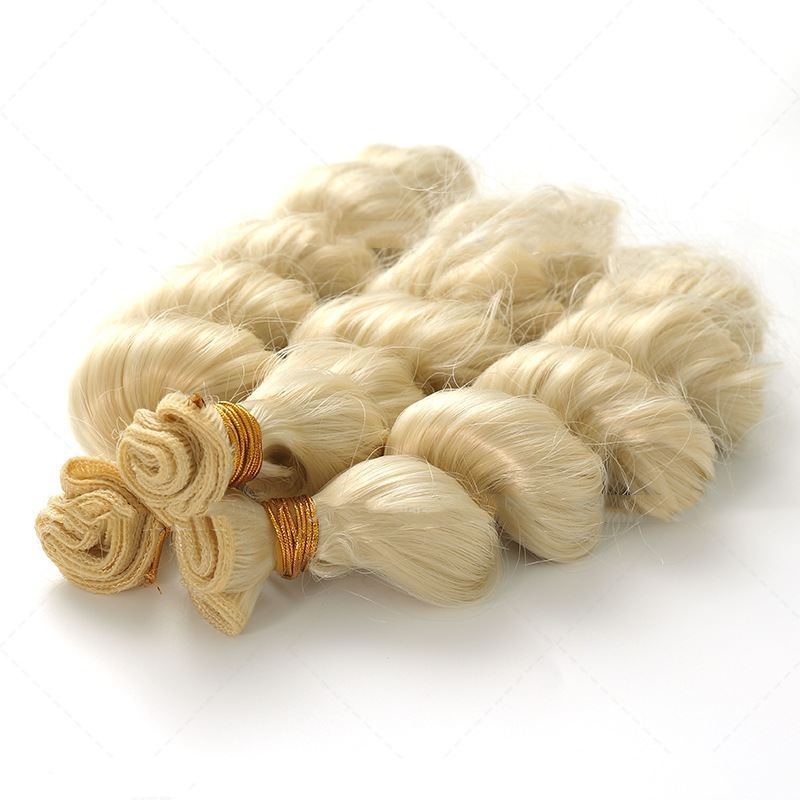 Women's Chemical Fiber Hair Weft Golden Wig
