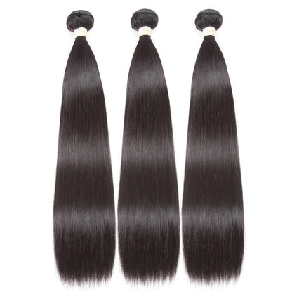 BeuMax 10A Grade 3/4 Straight Hair Bundles with 2x6 Closure Brazilian