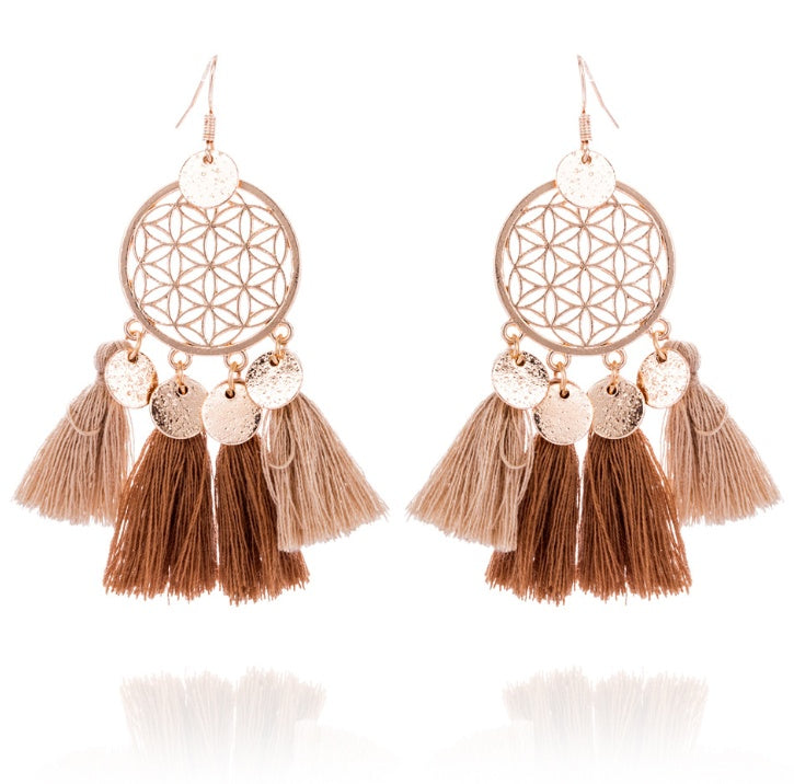 Tassel Earrings Dreamcatcher Sequin Earrings