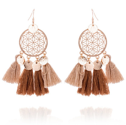 Tassel Earrings Dreamcatcher Sequin Earrings