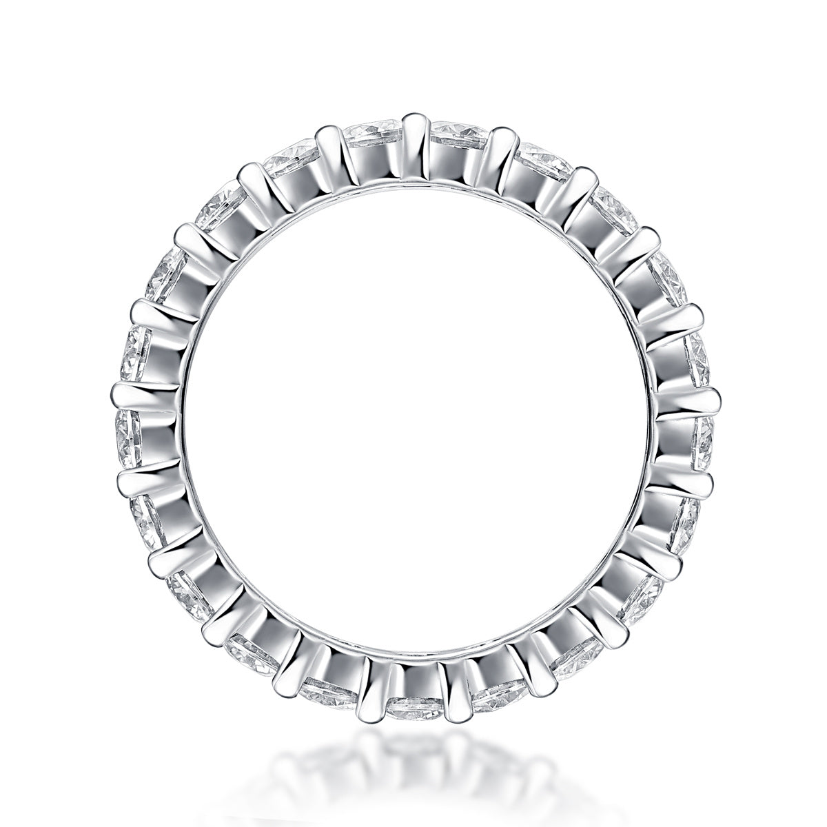 Luxury Fashion Diamond Ring, Row Diamond Ring, Moissanite Silver Ring, Jewelry