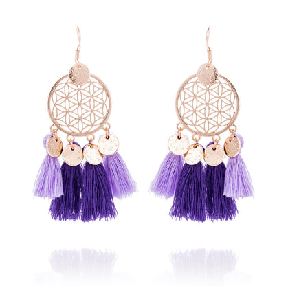 Tassel Earrings Dreamcatcher Sequin Earrings