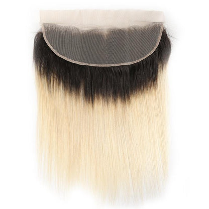 Brazilian Blonde 10A Grade #1B/613 Straight BUNDLES with CLOSURES & FR