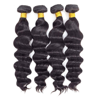 10A Grade 1/3/4 Loose Body Wave Weave Peruvian Human Hair Extension Bu