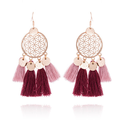 Tassel Earrings Dreamcatcher Sequin Earrings