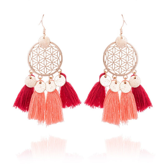 Tassel Earrings Dreamcatcher Sequin Earrings