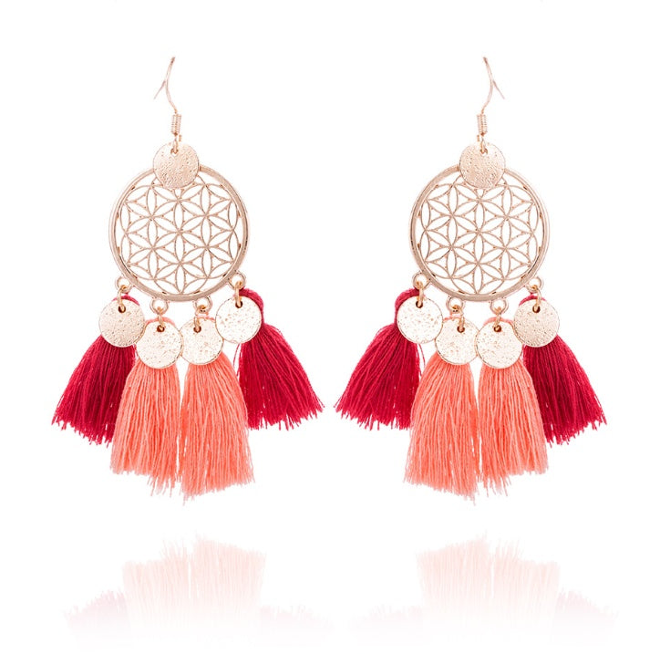 Tassel Earrings Dreamcatcher Sequin Earrings