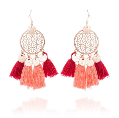 Tassel Earrings Dreamcatcher Sequin Earrings