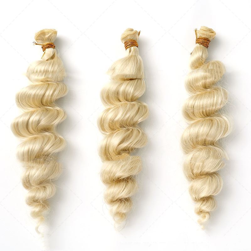 Women's Chemical Fiber Hair Weft Golden Wig