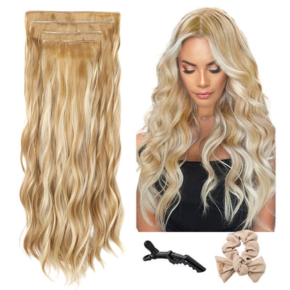 Holdbalance Clip In Hair Extensions Long Straight Wavy Synthetic Hairpiece,Natural & Soft Hair &Blends Well Hair Extension, Daily Use, Party Use Best Everyday Fashion Accessories