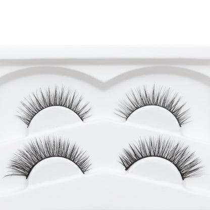 Natural False Eyelashes - No Glue Black Eyeliner and Lashes Kit