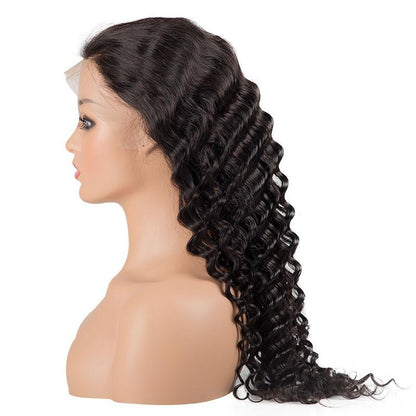 Loose Deep Wave 13x6 Transparent Lace Frontal Brazilian Human Hair Wig