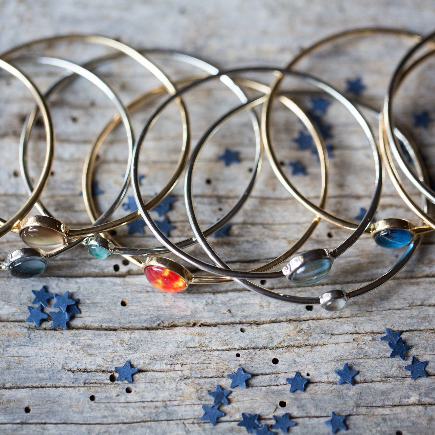 Solar System Stacked Bangle Set