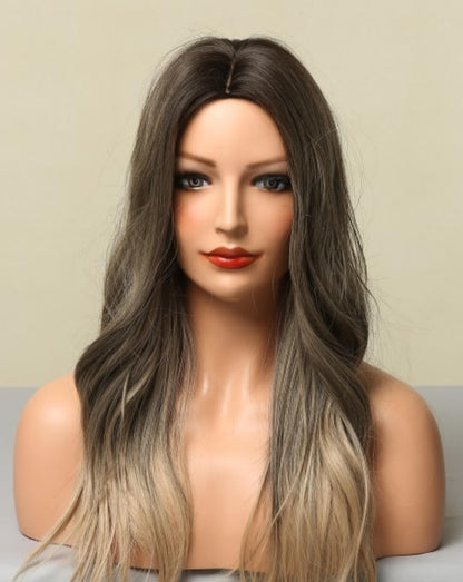 13*1" Full-Machine Wigs Synthetic Long Straight 24"