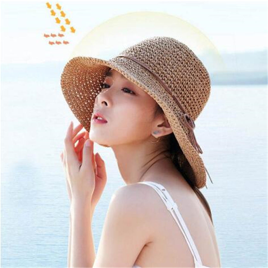 Foldable Raffia Women's Big Brim Beach Hat