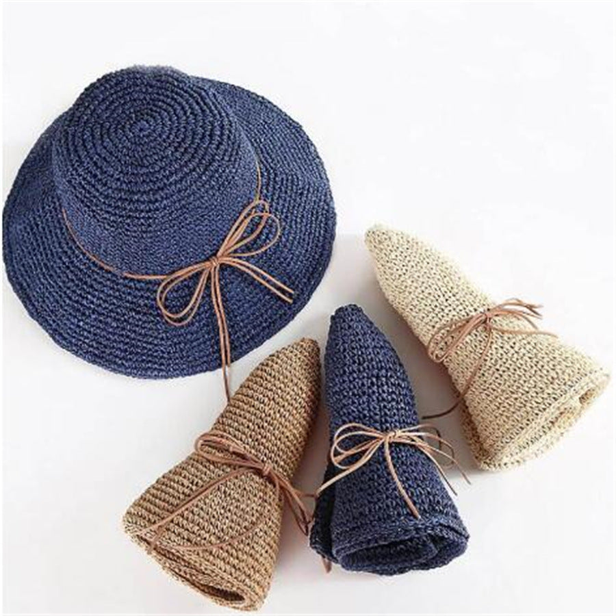 Foldable Raffia Women's Big Brim Beach Hat