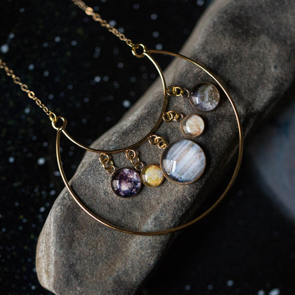 Galilean Moons of Jupiter Statement Necklace