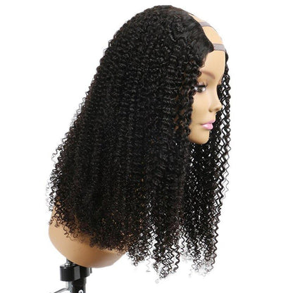 U Part Wig Kinky Curly Human Hair Wigs For Black Women Brazilian Remy