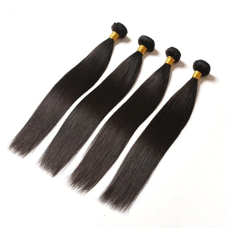 BeuMax 10A Grade 3/4 Straight Hair Bundles with 4x4 Closure Brazilian