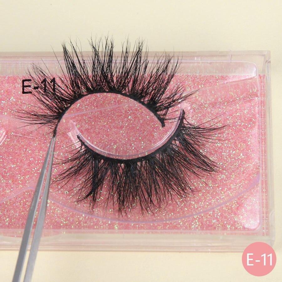 1Pair 3D Mink Eyelashes Natural Wispy Fluffy Dramatic Volume Mink