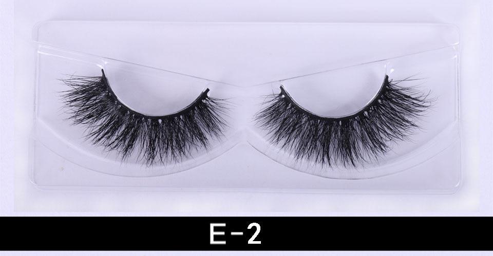 1Pair 3D Mink Eyelashes Natural Wispy Fluffy Dramatic Volume Mink