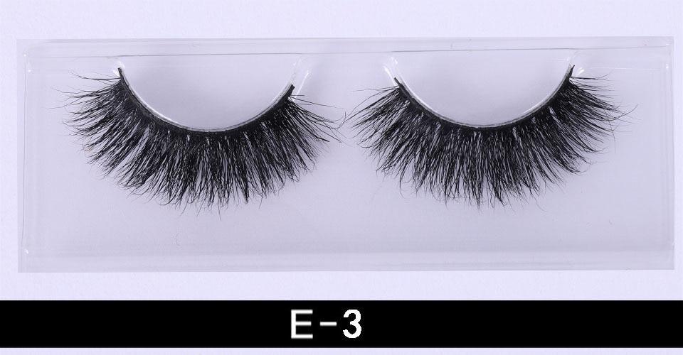 1Pair 3D Mink Eyelashes Natural Wispy Fluffy Dramatic Volume Mink