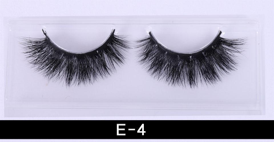 1Pair 3D Mink Eyelashes Natural Wispy Fluffy Dramatic Volume Mink