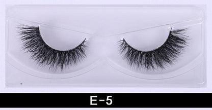 1Pair 3D Mink Eyelashes Natural Wispy Fluffy Dramatic Volume Mink