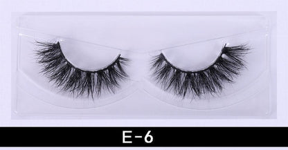 1Pair 3D Mink Eyelashes Natural Wispy Fluffy Dramatic Volume Mink