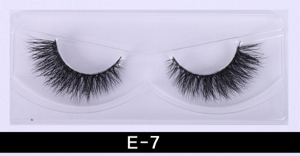 1Pair 3D Mink Eyelashes Natural Wispy Fluffy Dramatic Volume Mink