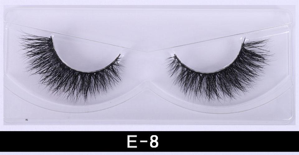 1Pair 3D Mink Eyelashes Natural Wispy Fluffy Dramatic Volume Mink