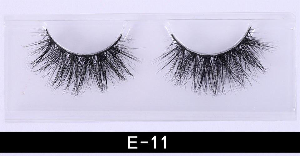 1Pair 3D Mink Eyelashes Natural Wispy Fluffy Dramatic Volume Mink