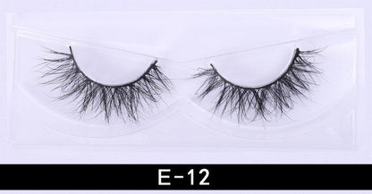 1Pair 3D Mink Eyelashes Natural Wispy Fluffy Dramatic Volume Mink