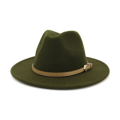 2020 Autumn Winter Women Men Wool Felt Panama Hat Jazz Fedora Bowler