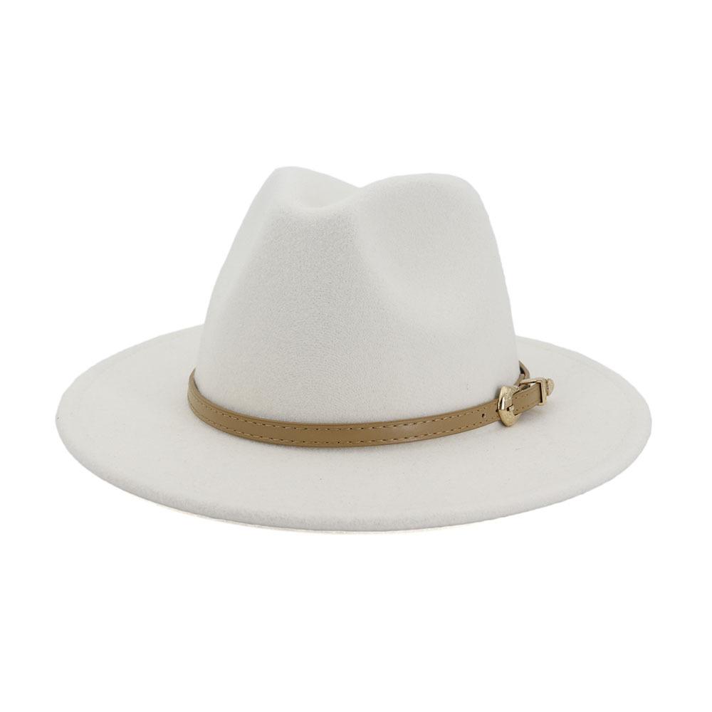 2020 Autumn Winter Women Men Wool Felt Panama Hat Jazz Fedora Bowler