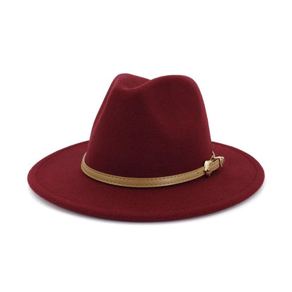 2020 Autumn Winter Women Men Wool Felt Panama Hat Jazz Fedora Bowler