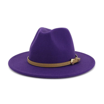2020 Autumn Winter Women Men Wool Felt Panama Hat Jazz Fedora Bowler