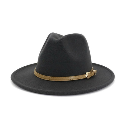 2020 Autumn Winter Women Men Wool Felt Panama Hat Jazz Fedora Bowler