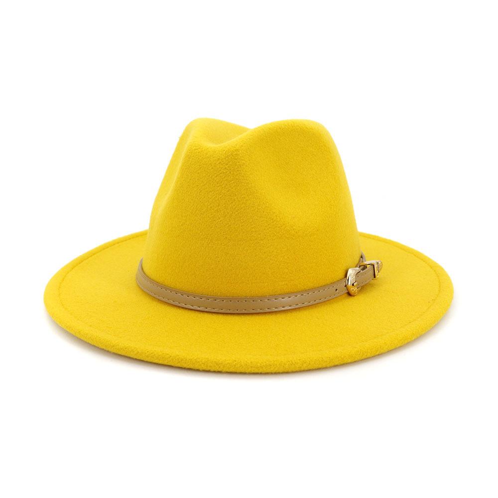 2020 Autumn Winter Women Men Wool Felt Panama Hat Jazz Fedora Bowler